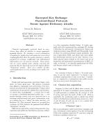 Encrypted Key Exchange: Password-Based Protocols Secure Against Dictionary Attacks