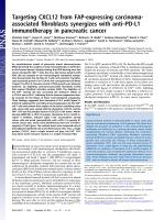 Targeting CXCL12 from FAP-expressing carcinoma-associated fibroblasts synergizes with anti–PD-L1 immunotherapy in pancreatic cancer