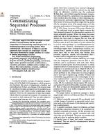 Communicating Sequential Processes