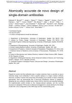 Atomically accurate de novo design of single-domain antibodies