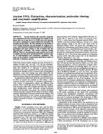 Ancient DNA: Extraction, characterization, molecular cloning, and enzymatic amplification