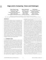 Edge-centric Computing: Vision and Challenges