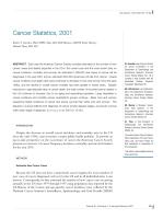 Cancer Statistics, 2001