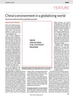 China’s environment in a globalizing world