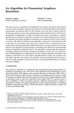 An Algorithm for Pronominal Anaphora Resolution