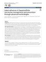Latest advances in hepatocellular carcinoma management and prevention through advanced technologies