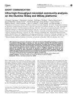 Ultra-high-throughput microbial community analysis on the Illumina HiSeq and MiSeq platforms
