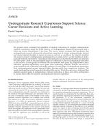 Undergraduate Research Experiences Support Science Career Decisions and Active Learning