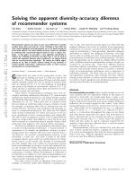 Solving the apparent diversity-accuracy dilemma of recommender systems