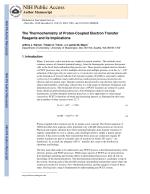 The Thermochemistry of Proton-Coupled Electron Transfer Reagents and its Implications