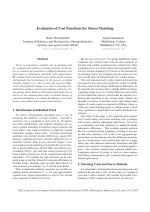 Evaluation of Cost Functions for Stereo Matching