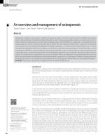 An overview and management of osteoporosis