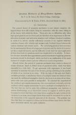 Quantum Mechanics of Many-Electron Systems.
