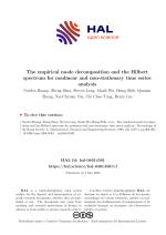 The empirical mode decomposition and the Hilbert spectrum for nonlinear and non-stationary time series analysis
