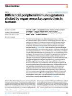 Differential peripheral immune signatures elicited by vegan versus ketogenic diets in humans
