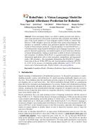 RoboPoint: A Vision-Language Model for Spatial Affordance Prediction for Robotics