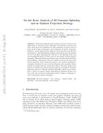 On the Error Analysis of 3D Gaussian Splatting and an Optimal Projection Strategy
