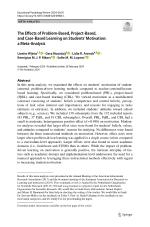 The Effects of Problem-Based, Project-Based, and Case-Based Learning on Students’ Motivation: a Meta-Analysis