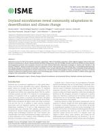 Dryland microbiomes reveal community adaptations to desertification and climate change