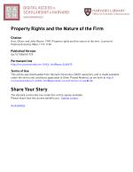 Property Rights and the Nature of the Firm