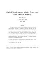 Capital Requirements, Market Power, and Risk-Taking in Banking