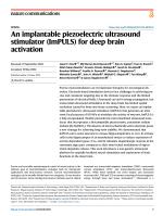 An implantable piezoelectric ultrasound stimulator (ImPULS) for deep brain activation
