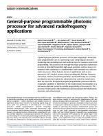 General-purpose programmable photonic processor for advanced radiofrequency applications
