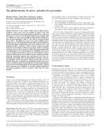 The global burden of cancer: priorities for prevention