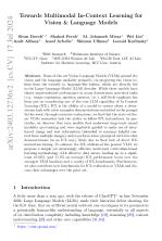 Towards Multimodal In-Context Learning for Vision & Language Models