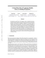 Critical Data Size of Language Models from a Grokking Perspective