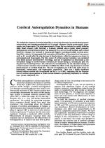 Cerebral Autoregulation Dynamics in Humans