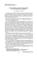 A POLYNOMIAL INVARIANT FOR KNOTS VIA VON NEUMANN ALGEBRAS