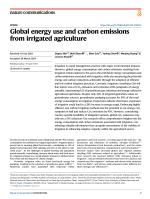 Global energy use and carbon emissions from irrigated agriculture