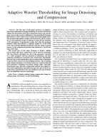 Adaptive Wavelet Thresholding for Image Denoising and Compression