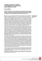 TOWARD AN ECLECTIC THEORY OF INTERNATIONAL PRODUCTION: SOME EMPIRICAL TESTS