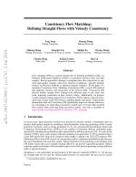 Consistency Flow Matching: Defining Straight Flows with Velocity Consistency