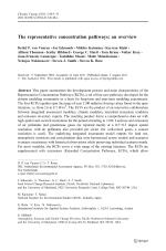 The representative concentration pathways: an overview
