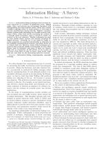 Information Hiding—A Survey