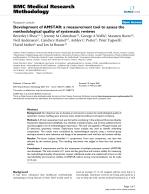 Development of AMSTAR: a measurement tool to assess the methodological quality of systematic reviews