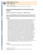Titanium Dioxide Nanoparticles in Food and Personal Care Products