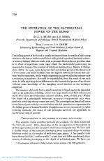 THE ESTIMATION OF THE BACTERICIDAL POWER OF THE BLOOD