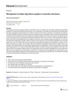 Microplastics in indoor deposition samples in university classrooms