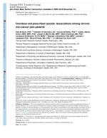Overdose and prescribed opioids: Associations among chronic non-cancer pain patients