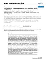 Discriminative topological features reveal biological network mechanisms