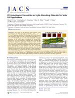 2D Homologous Perovskites as Light-Absorbing Materials for Solar Cell Applications
