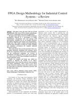 FPGA Design Methodology for Industrial Control Systems – a Review