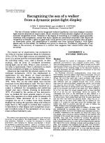 Recognizing the sex of a walker from a dynamic point-light display