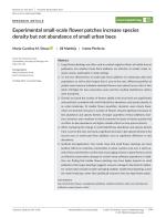 Experimental small-scale flower patches increase species density but not abundance of small urban bees