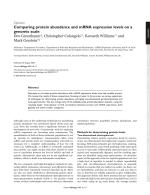 Comparing protein abundance and mRNA expression levels on a genomic scale