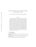 Nonmonotonic Reasoning, Preferential Models and Cumulative Logics